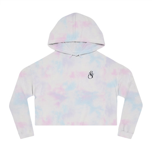 Calligraphy Women's Crop-Top Hoodie